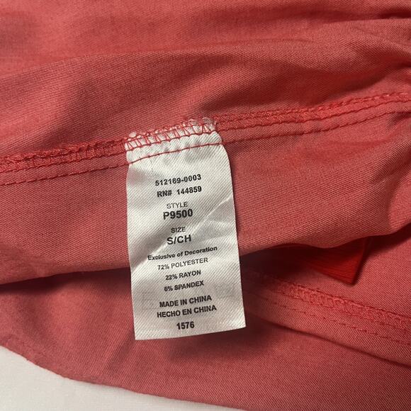 Adar Pro Modern Women V-Neck Red Scrub Top & Scrub Pants set Size Small - Picture 8 of 13